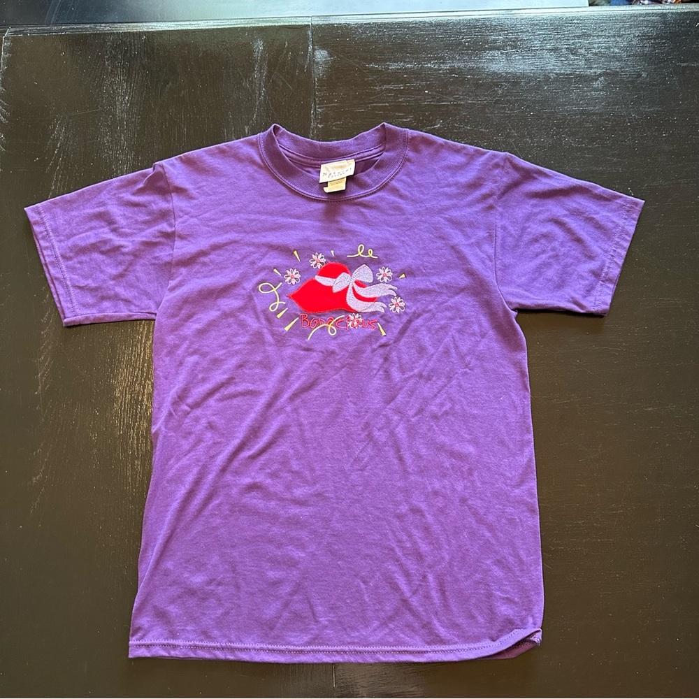 Vintage Retro Red Hat Society Bodacious Medium Purple T-Shirt